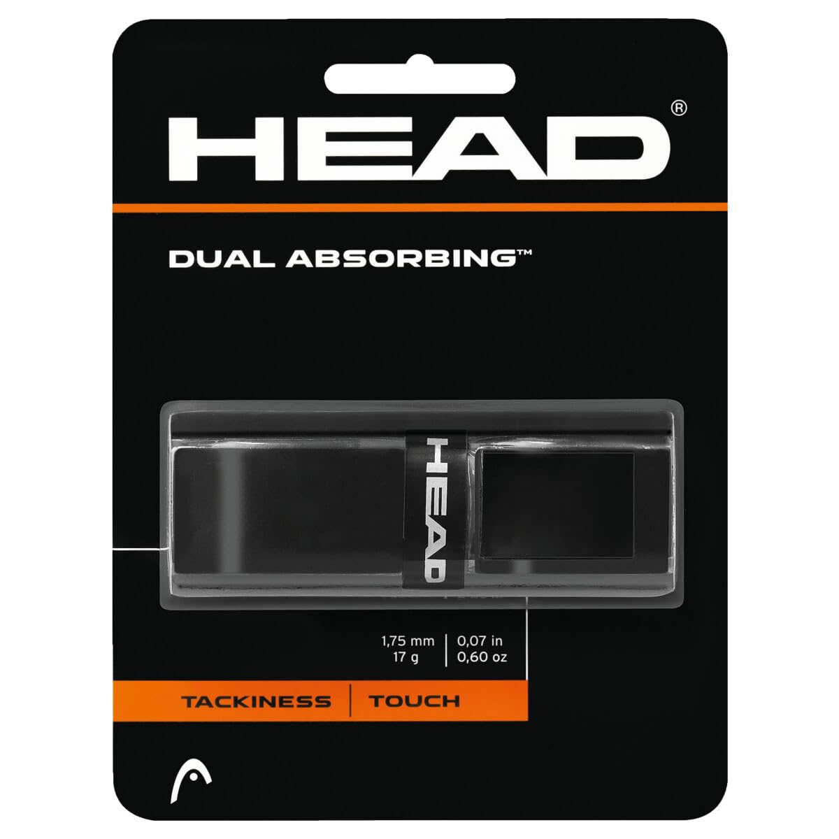 HEAD Dual Absorbing Racket Grip, Black