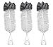 Baby Brezza 3 Piece Baby Bottle Wire Cleaning Brush - Eco Friendly, Removable Brushes - Same Handle, Easily Replace Brushes - Includes Handle and 3 Brush Heads, Grey