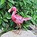 Solar Lights, Metal Pink Flamingos Seven Color Changing Lights, Outdoor Garden led Lights, lawns, Roads, Gardens, Flamingos Yard Decor,Christmas Decorations