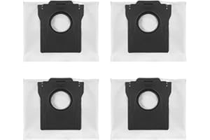 4 Pack Replacement Dust Bags For DREAME D20 Plus Vacuum Cleaner, 3.5L Capacity Automatic Emptying, Meltblown Fibers & Non-Wov