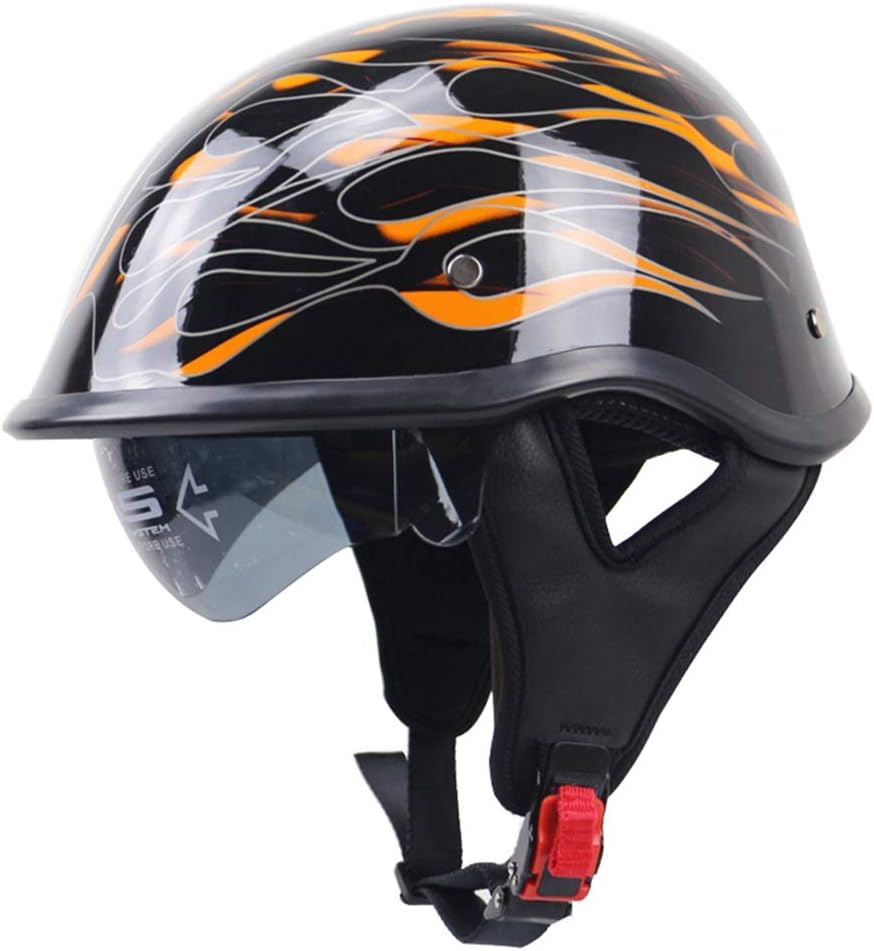 Amazon レトロ ジェットヘルメット バイクのヘルメット 女性の若者のヘルメット ジェット ヘルメット 安い スタッドヘルメットオープンフェイス 半帽ヘルメット 半帽 車 バイク