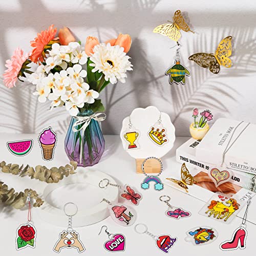 Shrinky Dink Keychain kit, Cridoz Shrinky Dink Kit Including 25 Sheets