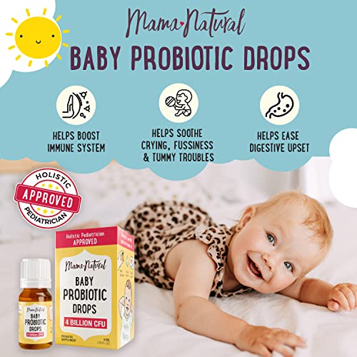 Mama Natural Baby Probiotic Drops (0.28 Fl Oz) 4 Billion CFU