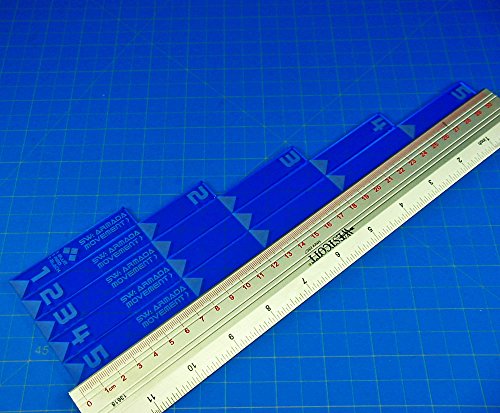 SW: Armada Multi Range Movement Ruler Set, Fluorescent Blue (5)