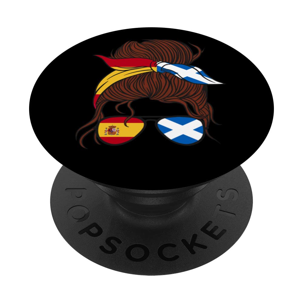 Spain and Scotland Mix Half Spanish half Scottish PopSockets Swappable PopGrip