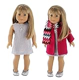 PZAS Toys 18 Inch Doll Clothes - 5 Piece Winter Coat Set fits 18