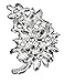 Danbihuabi Large Crystal Rhinestone Resin Flower Leaf Brooch Pin 6 Styles (Silver Plated White)