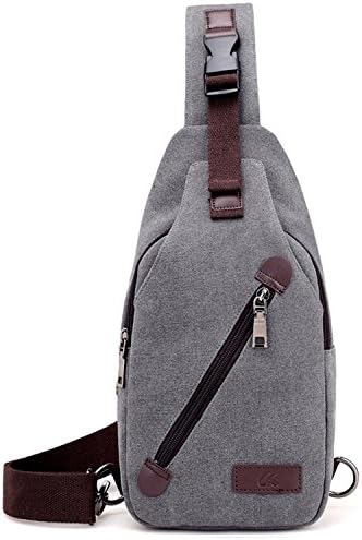 liujingjing Anti Theft Sling Backpack Shoulder Chest Crossbody Bag Lightweight For Men Women Casual Hiking Outdoor Sports Travel canvas Bag Grey