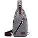 liujingjing Anti Theft Sling Backpack Shoulder Chest Crossbody Bag Lightweight for Men Women Casual Hiking Outdoor Sports Travel Canvas Bag Grey