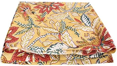 BANARSI DAS Floral Print Jaipuri Fabric Handmade Sanganeri Cotton Fabric Indian Hand Block Print Fabric 2.5 Meter