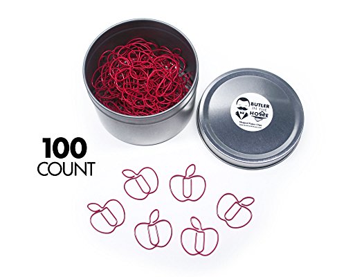 Butler in the home fruit apple shaped paper clips great for paper…