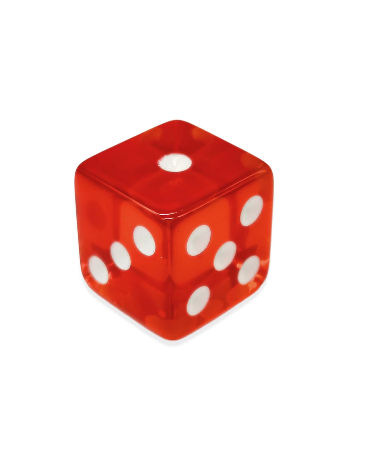 10 Pcs 19mm 6 Sided Dice D6 RPG D&D Game Transparent Red + Bag Set