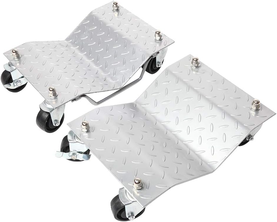 Set of (4) 3" Auto Dolly Wheel Tire 12"x16" Skate Castor Silver Auto Car Bearing: Home Improvement