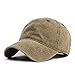 Unisex Vintage Washed Distressed Baseball Cap Twill Adjustable Dad Hat,B-khaki,One Size