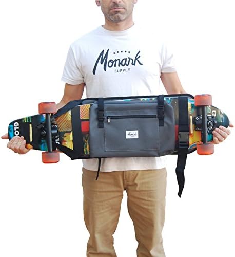 Sac à Dos pour Donner Le Longboard, Surf Skate ou Skateboard Complet, idée de Cadeau Saint Valentin. Couleur Gris