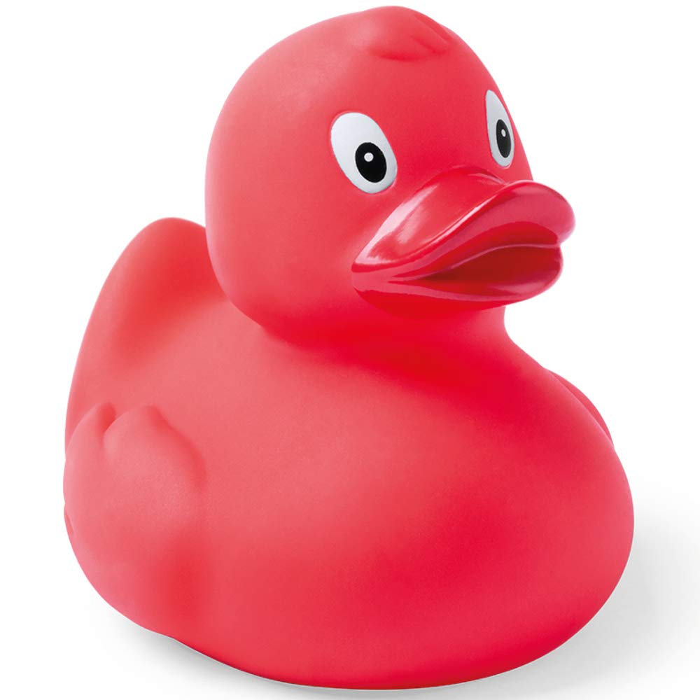 eBuyGB Rubber Duck Floating Bath Time Toy for Children, Red, Pack of 4