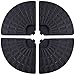 Giantex 4-Piece Cantilever Umbrella Base, 203 lbs Patio Offset Umbrella Base, Sand & Water Filled, Round Outdoor Market Umbrella Weights with Carry Handles for Garden Backyard Poolside