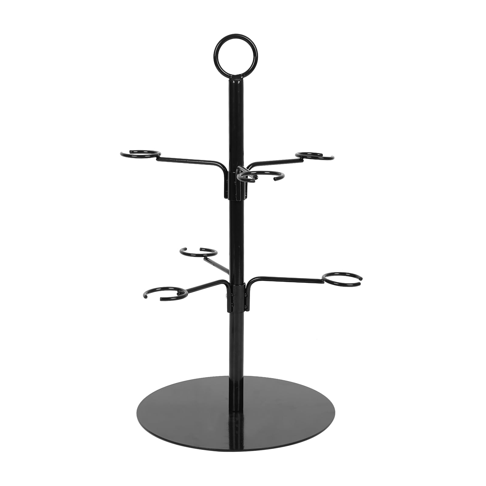 Cocktail Tree Stand, Wine Glass Holder, Large Glass Holder, Drinks Display Stand, Drinks Tower for Champagne, Wine, Cocktails, for Parties, Weddings, Bar Events, Family Celebrations (Black-6 Holders)