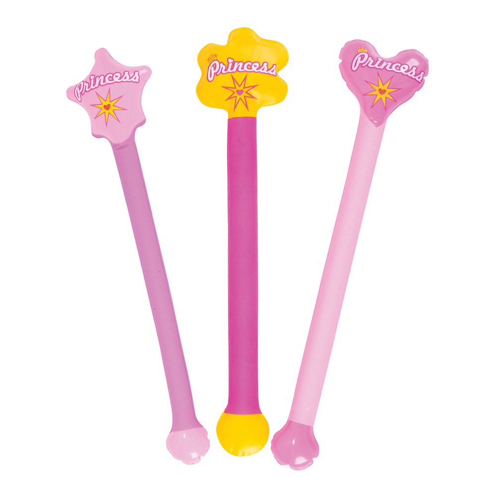 Assorted Inflatable Princess Wands (1 dz) Toys & Games