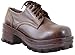 Chunky Lace-up Platform Loafer Heels Shoes Women Brown