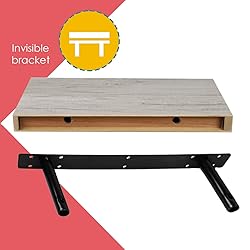 Home Basics Floating Wall Shelf Washed Grey