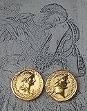 Golden Artifacts Marc Antony & Cleopatra, Most Famous Romance, Roman Coins, Roman Empire (3-G)