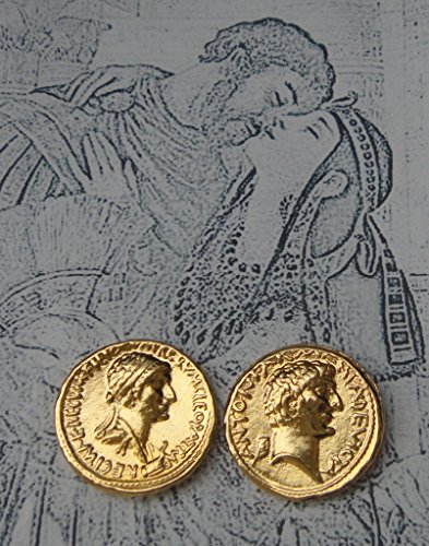 Golden Artifacts Marc Antony & Cleopatra, Most Famous Romance, Roman Coins, Roman Empire (3-G)