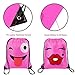 BeeGreen Emoji Party Supplies Favors Bags Drawstring Goodies Bags for Kids Girls Boys Birthday Party Gifts (Emoji Pink)