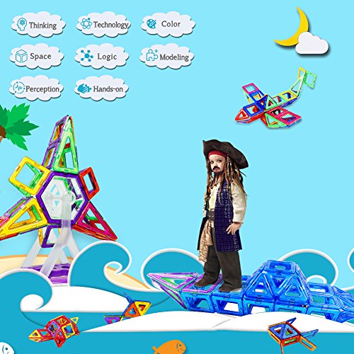 image for Magblock Magnetic Blocks STEM Educational Gifts and Toys Set for Boys,