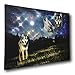 BANBERRY DESIGNS Wolf Canvas - Wolves Howling at The Moon - LED Lighted Pictures of Wolves in a Nights Sky - 3 Wolves at Night with a Northern Lights Background