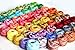 Cotton Thread Balls Yarn Dyeing 60 Balls Soft 10g Cotton Balls Rainbow Colors of Size 8 Perle/Pearl Cotton Threads for Crochet Hardanger Cross Stitch Needlepoint Hand Embroidery
