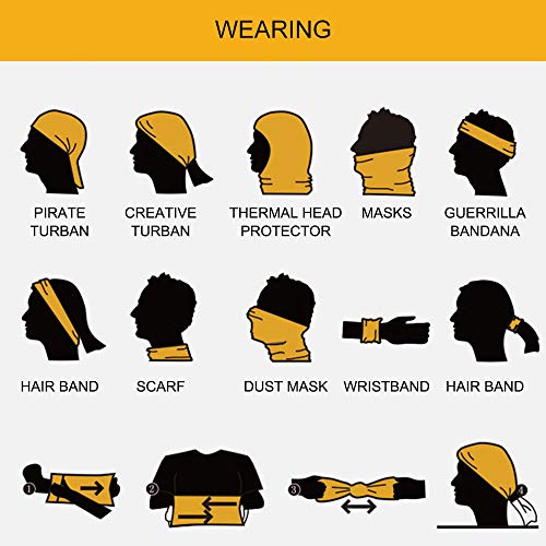 Face Mask UV Protection Neck Gaiter Head Wrap Seamless Scarf Mask Headbands Half Face Mask for Dust, Windproof Sunscreen Breathable Thin Multifunctional Telescopic for Men Women (Gray)