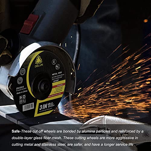 DELUN 50 Pack Cutting Wheels 4 1/2 inch for Angle Grinder Cut Off Wheel
