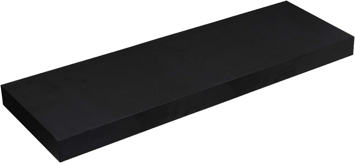 VASAGLE Floating Shelf Set of 2, Wall Shelf 23.6 Inch, Hanging Shelves Wall Mounted, for Photos, Decorations, MDF, White ULWS26WT-2: Furniture & Decor
