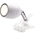 Newhouse Lighting NHCLP-JO-WH Joe LED Clip On Lamp & Reading Spotlight Perfect For The Office, Study & Bedroom, White