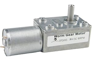 CHANCS 370WG 24V DC 12RPM Speed Adjusted High Torque Reducer Worm Geared Drive Motor