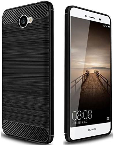 Huawei Ascend XT2 Case, Wellci Soft Silicon Luxury Brushed Case with Texture Carbon Fiber Design Protection Cover for Huawei Ascend XT2 H1711(Black)