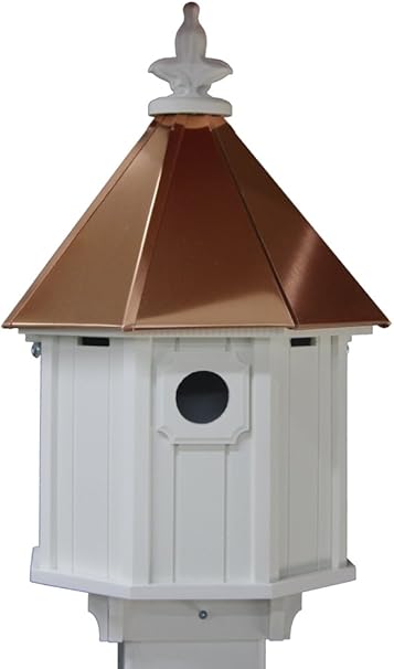 Amazon Com Octagon Bird House Song Bird Cellular Pvc Copper Roof