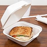 Take Out Boxes Clamshell Hinged Biodegradable To Go Food Containers - 6