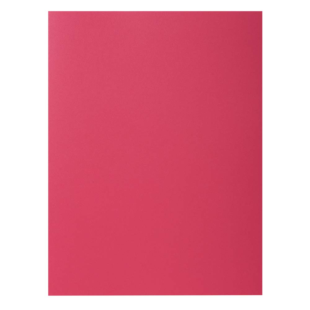 Exacompta - Ref 217116E - Rocks Square Cut Folder - 240 x 320mm in Size, Suitable for Holding A4 Documents, 210gsm Coloured Card - Raspberry Colour (Pack of 10)