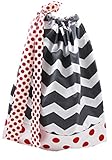Wholesale Princess Gray Chevron with Red Polka Dot Pillowcase Dress
