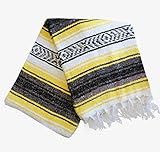 Del Mex Classic Mexican Blanket Vintage Style (Yellow)