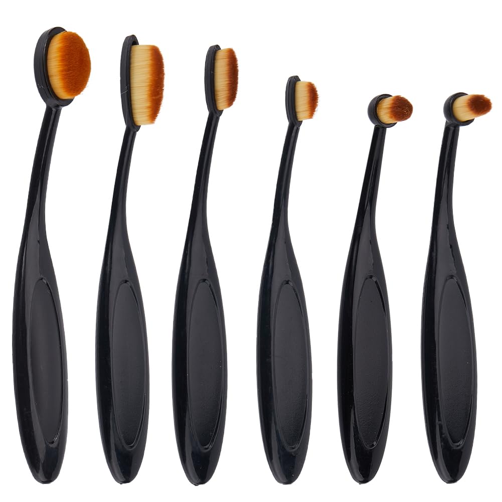 GORGECRAFT 6 Styles Ink Blending Brushes Plastic Blender Brush Set Artist Tool Paper Background Drawing Brush Set for Card Making Crafts Painting Drawing Stamp Stencil Black Brown