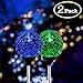 OxyLED Solar Garden Path Lights Outdoor, Solar Globe Light Stakes, Color-Changing LED Garden Light Landscape Lighting, Auto On/Off Dusk to Dawn (2 Pack)