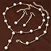 Mmrm Women Faux Pearl Necklace Earring Bracelet Jewelry Set (Gold)