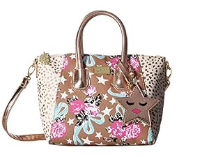 Image of Luv Betsey Women's Gigi Satchel Taupe/Turquoise One Size