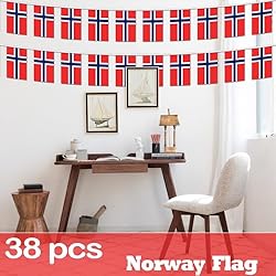 Norway String Flag Pennant Banner - 38 Flags, 42