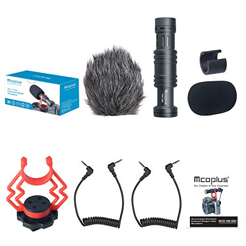 Mcoplus VM-D02 Camera Microphone, External Shotgun Video Microphone for Smartphone,Canon, Nikon, Sony Cameras and Camcorders