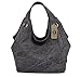 KISS GOLD(TM Women's Simple Style Vintage Canvas Totes Hobo Bag (Grey)