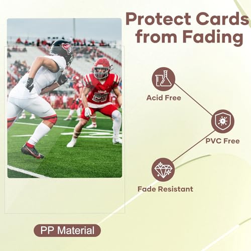 600 Counts Card Sleeves, Clear Trading Card Sleeves, Ultra Soft Hockey Cards Sleeves, Plastic Card Protector for Standard Cards Fit for MTG, Hockey, Sports, Game Cards